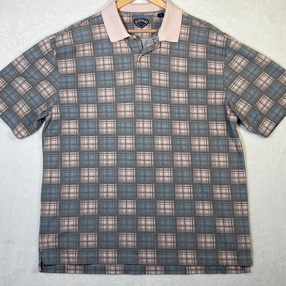 Callaway Golf sport golf polo Blue‎ & pink - Men XL